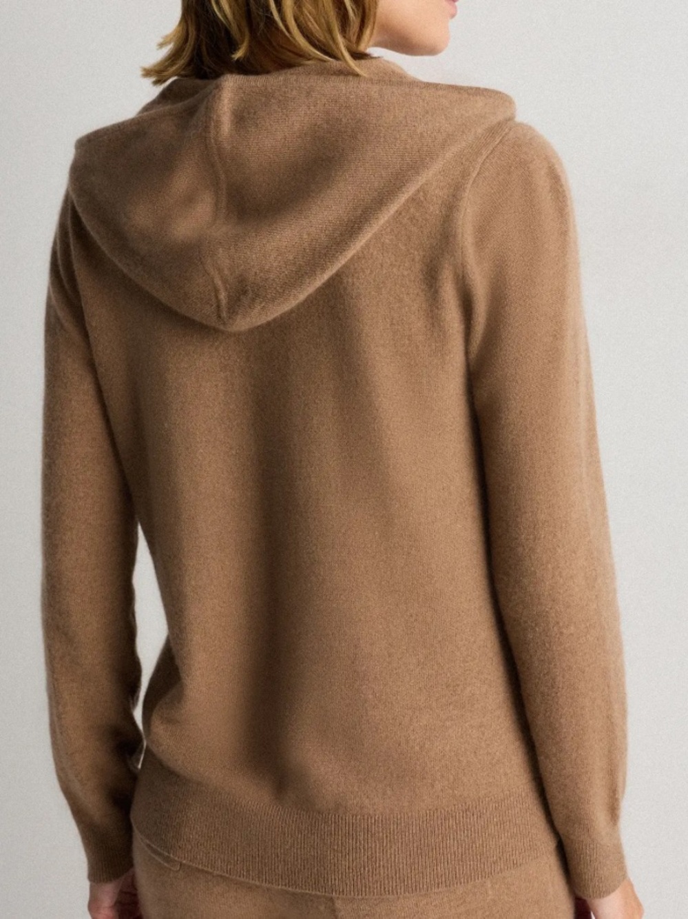 Quince Mongolian Cashmere Full-Zip Hoodie Teak Women’s Size S - Picture 5 of 12
